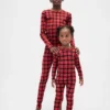 Ensemble de pyjama de Noël en coton brossé bio pour enfants et bébés