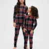 Ensemble de pyjama de Noël en coton brossé bio pour enfants et bébés