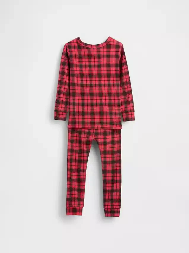 Ensemble de pyjama de Noël en coton brossé bio pour enfants et bébés