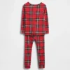 Ensemble de pyjama de Noël en coton brossé bio pour enfants et bébés