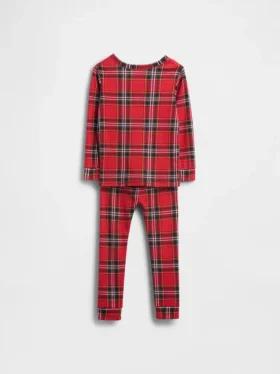 Ensemble de pyjama de Noël en coton brossé bio pour enfants et bébés