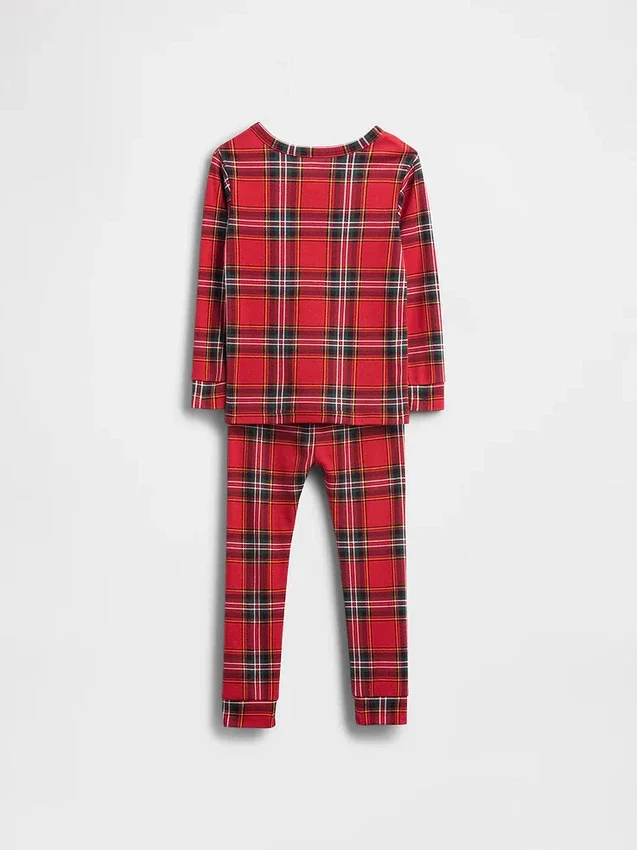 Ensemble de pyjama de Noël en coton brossé bio pour enfants et bébés