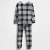 Ensemble de pyjama de Noël en coton brossé bio pour enfants et bébés