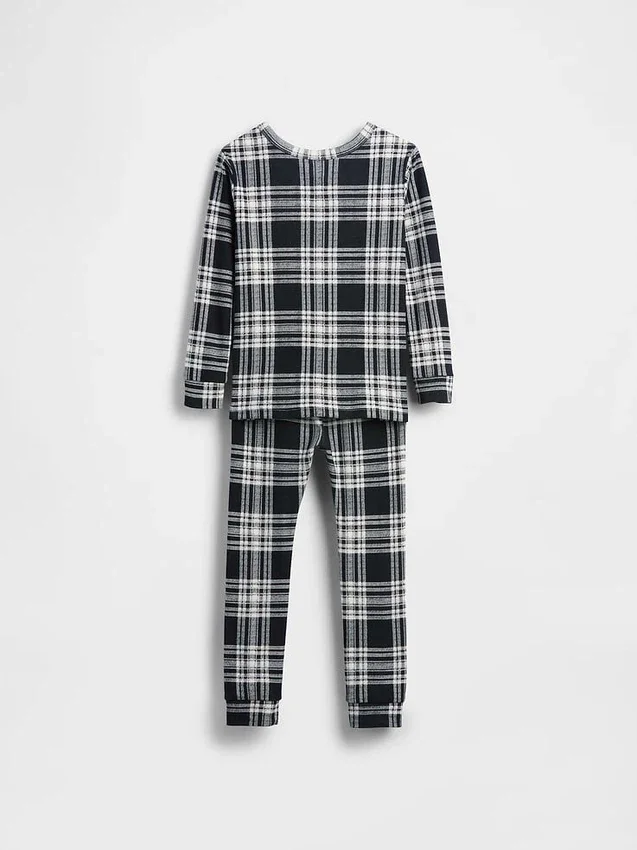Ensemble de pyjama de Noël en coton brossé bio pour enfants et bébés