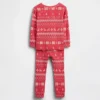 Ensemble de pyjama de Noël en coton brossé bio pour enfants et bébés