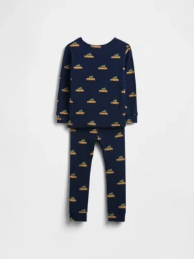 Ensemble de pyjama de Noël en coton brossé bio pour enfants et bébés