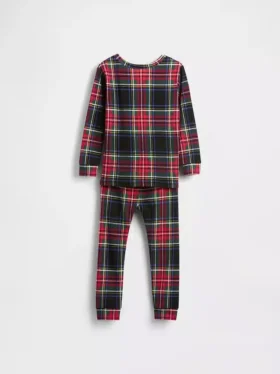 Ensemble de pyjama de Noël en coton brossé bio pour enfants et bébés
