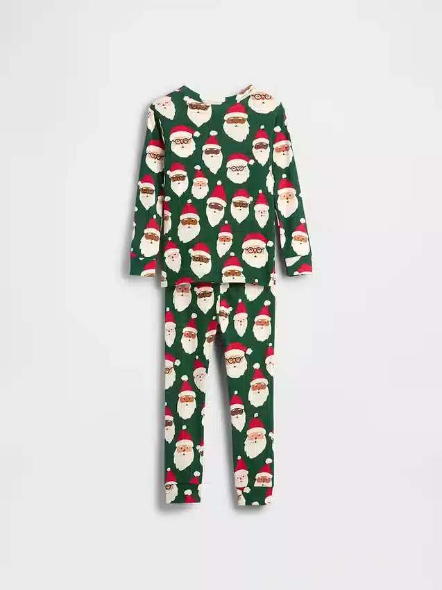 Ensemble de pyjama de Noël en coton brossé bio pour enfants et bébés