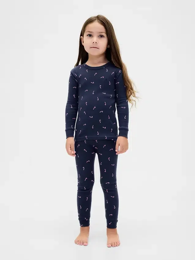 Ensemble de pyjama de Noël en coton brossé bio pour enfants et bébés