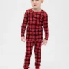Ensemble de pyjama de Noël en coton brossé bio pour enfants et bébés