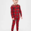 Ensemble de pyjama de Noël en coton brossé bio pour enfants et bébés