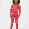 Ensemble de pyjama de Noël en coton brossé bio pour enfants et bébés