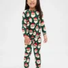 Ensemble de pyjama de Noël en coton brossé bio pour enfants et bébés