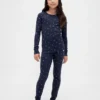 Ensemble de pyjama de Noël en coton brossé bio pour enfants et bébés