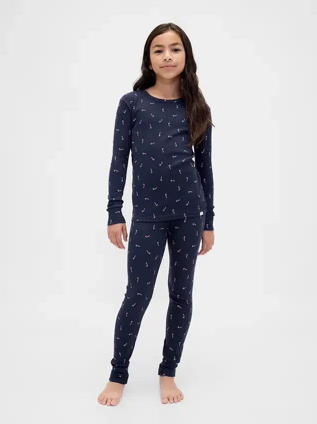 Ensemble de pyjama de Noël en coton brossé bio pour enfants et bébés