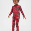 Ensemble de pyjama de Noël en coton brossé bio pour enfants et bébés