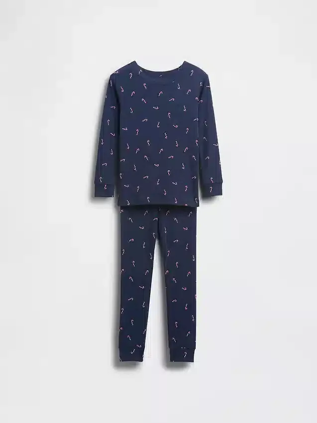 Ensemble de pyjama de Noël en coton brossé bio pour enfants et bébés
