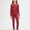Ensemble de pyjama de Noël en coton brossé bio pour enfants et bébés
