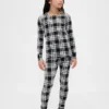 Ensemble de pyjama de Noël en coton brossé bio pour enfants et bébés