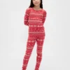 Ensemble de pyjama de Noël en coton brossé bio pour enfants et bébés