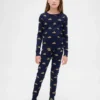 Ensemble de pyjama de Noël en coton brossé bio pour enfants et bébés