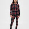 Ensemble de pyjama de Noël en coton brossé bio pour enfants et bébés