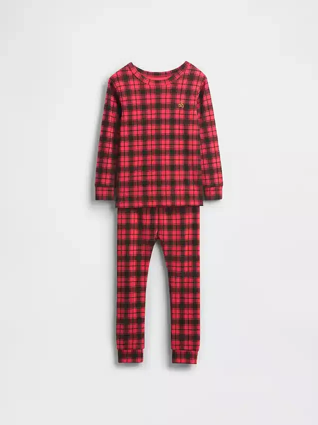 Ensemble de pyjama de Noël en coton brossé bio pour enfants et bébés