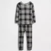 Ensemble de pyjama de Noël en coton brossé bio pour enfants et bébés