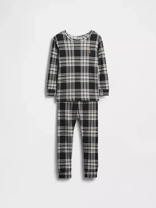 Ensemble de pyjama de Noël en coton brossé bio pour enfants et bébés