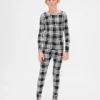 Ensemble de pyjama de Noël en coton brossé bio pour enfants et bébés