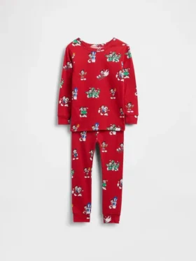 Ensemble de pyjama de Noël GAP × Disney pour enfants et bébés en coton brossé bio