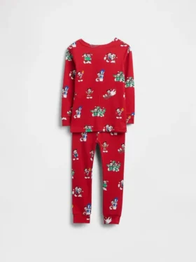 Ensemble de pyjama de Noël GAP × Disney pour enfants et bébés en coton brossé bio