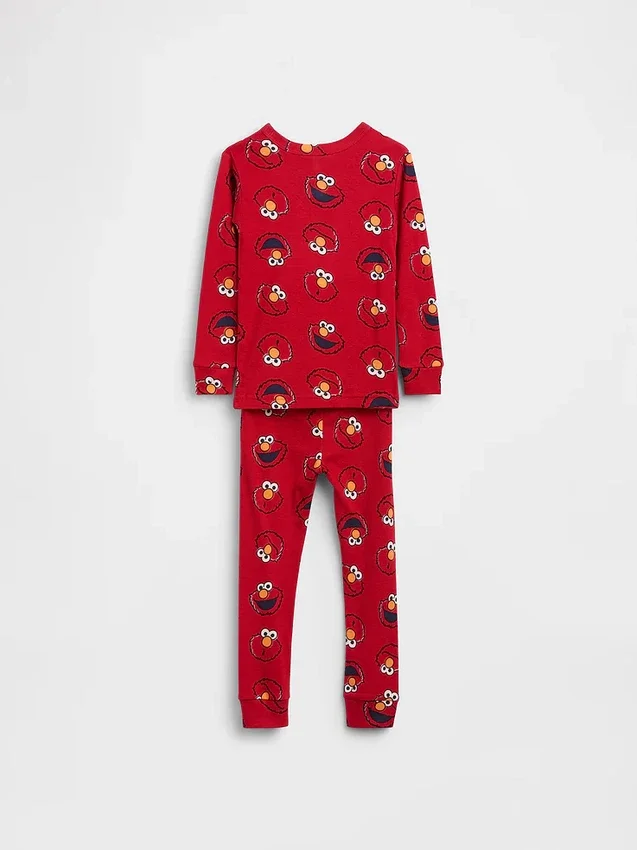 Ensemble de pyjama Elmo en coton brossé bio Sesame Street pour Bébé & Enfant
