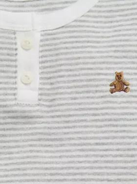 Ensemble de pyjama en coton bio pour Bébé & Enfant, style Henley