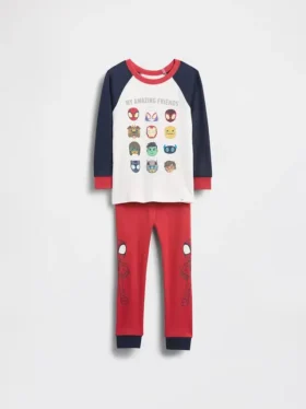 Ensemble de pyjama en coton brossé bio Marvel pour Bébé & Enfant