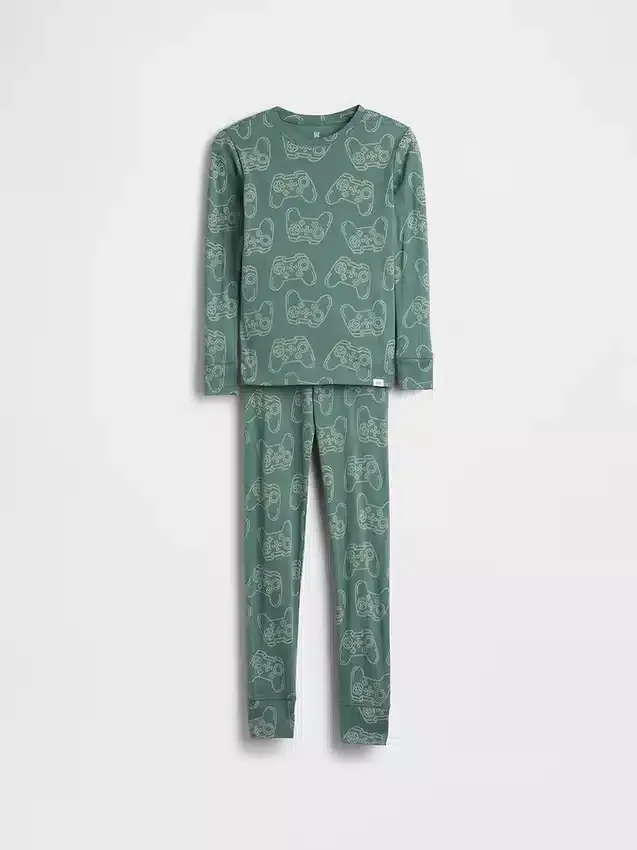 Ensemble de pyjama en coton brossé bio pour enfants