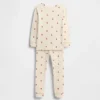 Ensemble de pyjama en coton brossé bio « Pumpkin Bear » pour enfants et bébés
