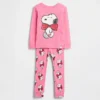 Ensemble de pyjama en coton brossé bio Snoopy pour Bébé & Enfant