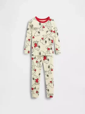 Ensemble de pyjama en coton brossé bio Snoopy pour Bébé & Enfant