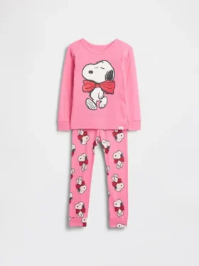 Ensemble de pyjama en coton brossé bio Snoopy pour Bébé & Enfant