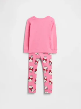 Ensemble de pyjama en coton brossé bio Snoopy pour Bébé & Enfant