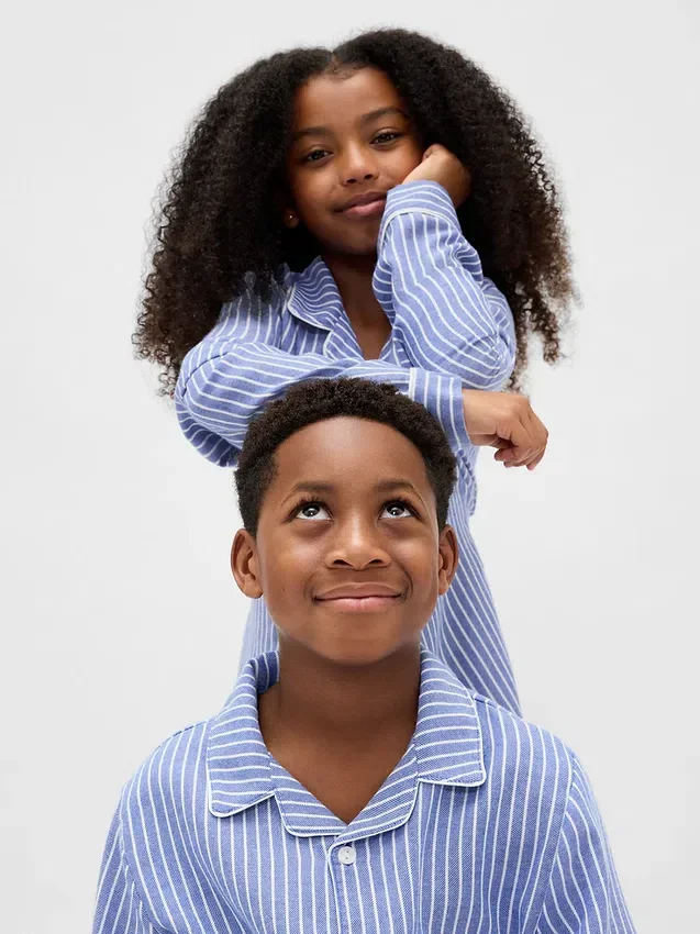 Ensemble de pyjama en flanelle recyclée pour enfants