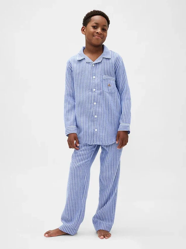 Ensemble de pyjama en flanelle recyclée pour enfants