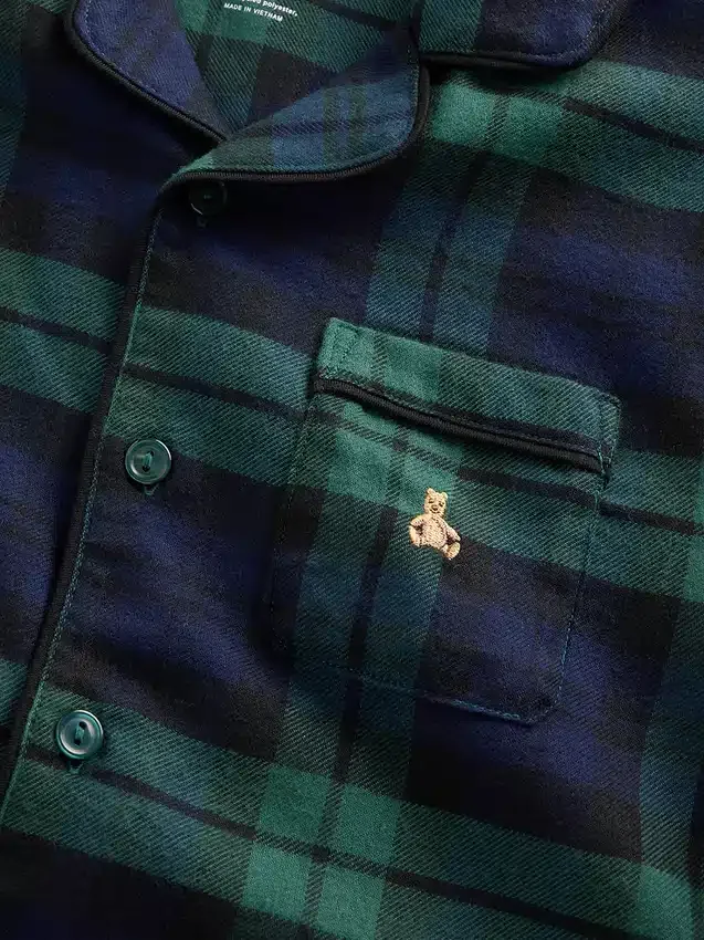 Ensemble de pyjama en flanelle recyclée pour enfants