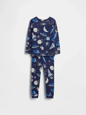 Ensemble de pyjama « Espace » en coton brossé bio pour Bébé & Enfant