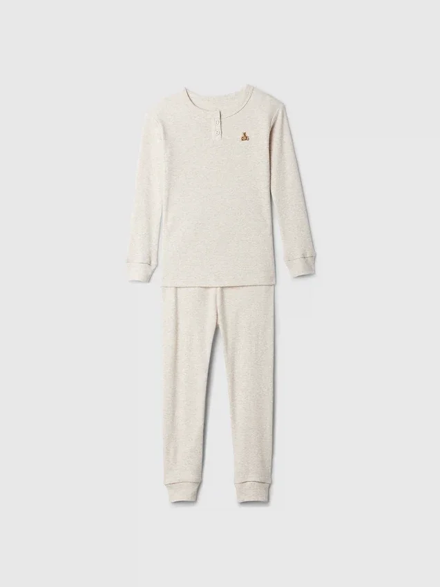 Ensemble de pyjama Henley en coton bio brossé pour Bébé & Enfant
