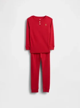 Ensemble de pyjama Henley en coton bio brossé pour Bébé & Enfant
