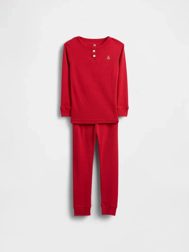 Ensemble de pyjama Henley en coton bio brossé pour Bébé & Enfant
