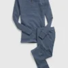Ensemble de pyjama Henley en coton bio pour enfants