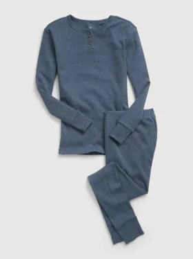 Ensemble de pyjama Henley en coton bio pour enfants